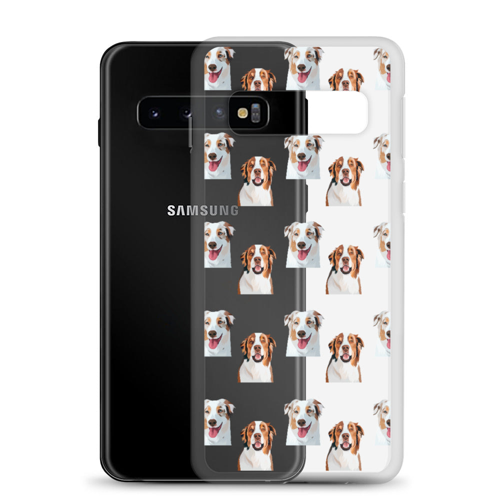 samsung phone case pattern style of two pet custom painted